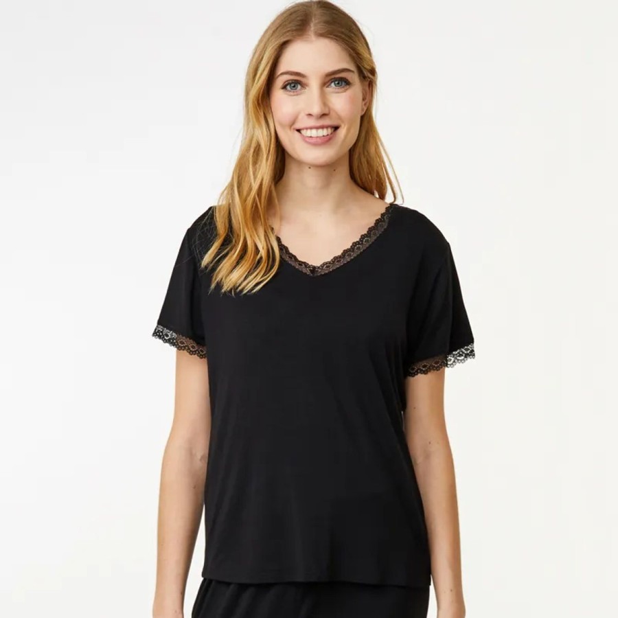 Lingeri CCDK natt酶j og loungewear T-Shirts | Ccdk Jordan T-Shirt, Sort