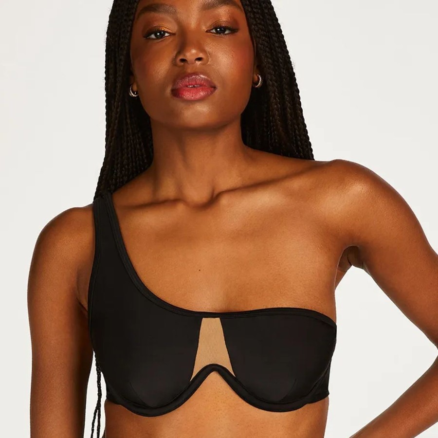 Lingeri Hunkem枚ller Bikini | Hunkem Ller Belize Mesh Bikini Top, Sort