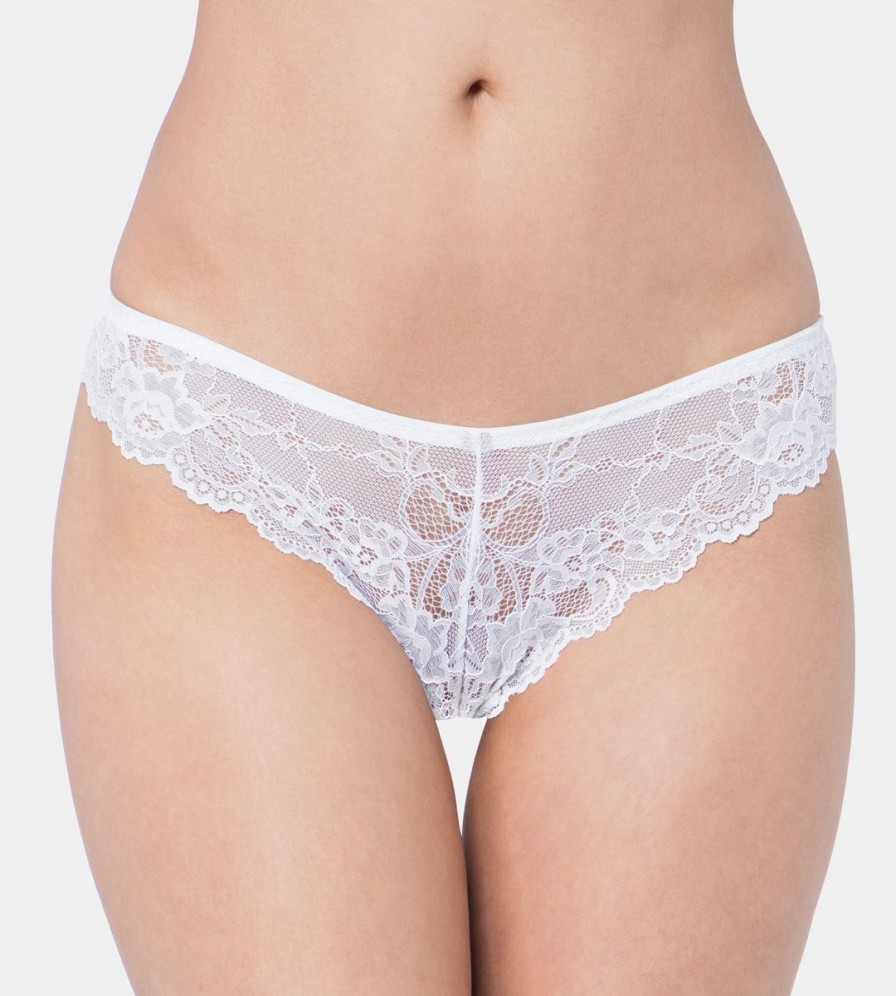 Lingeri Triumph Brazilian Trusse | Triumph Tempting Lace Brazilian G-Streng, Hvid