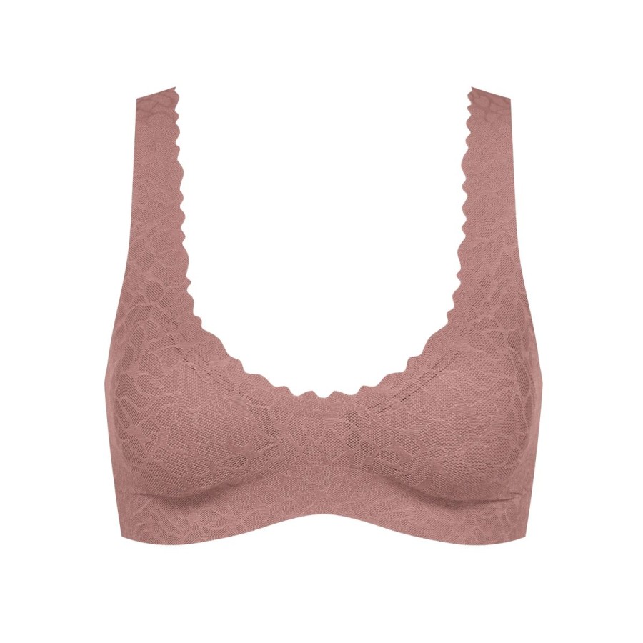 Lingeri Sloggi undert酶j Bh Uden B Jle | Sloggi Zero Feel Lace 2.0 Bralette Bh, Brun