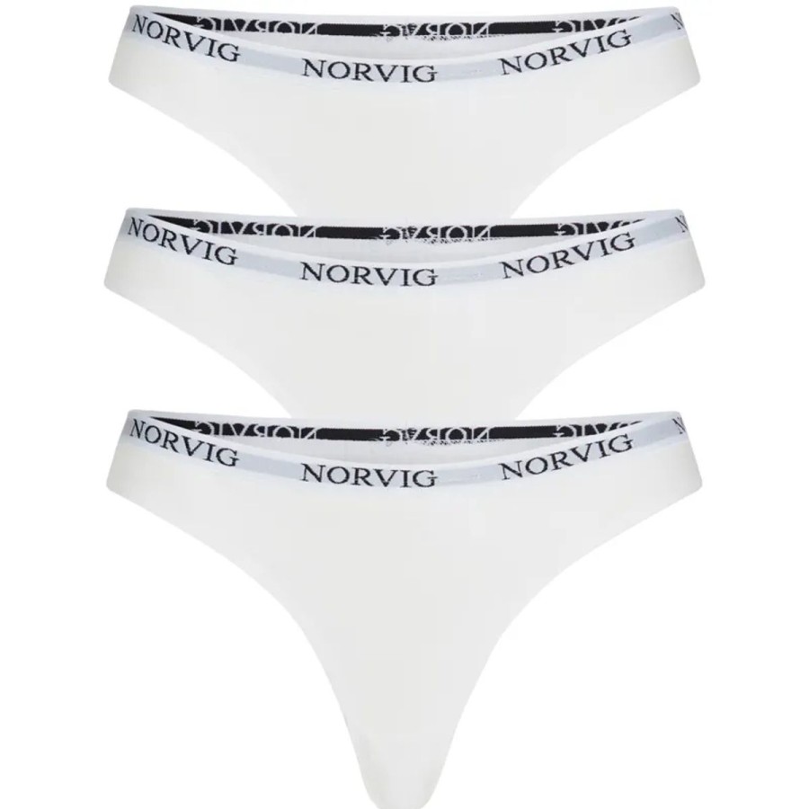 Lingeri NORVIG G&Streng Trusse | Norvig 3-Pack G-Streng, Hvid