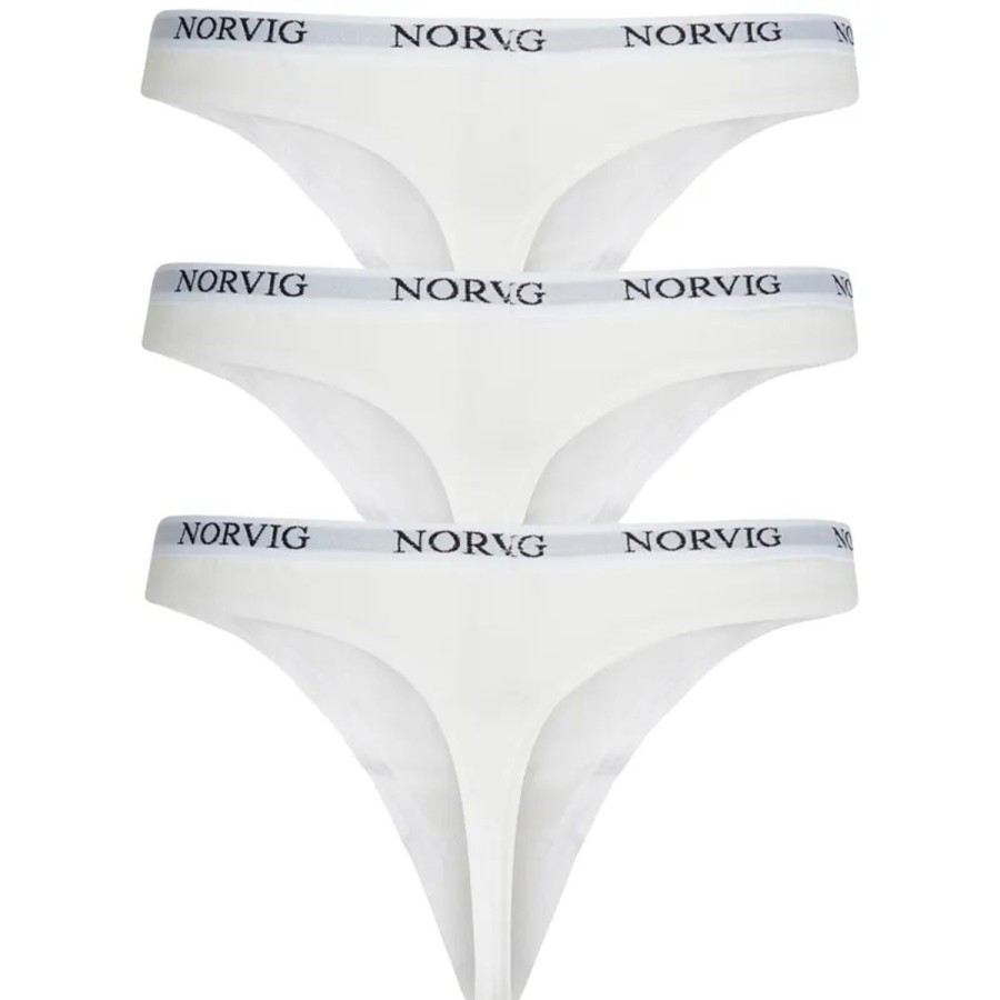 Lingeri NORVIG G&Streng Trusse | Norvig 3-Pack G-Streng, Hvid