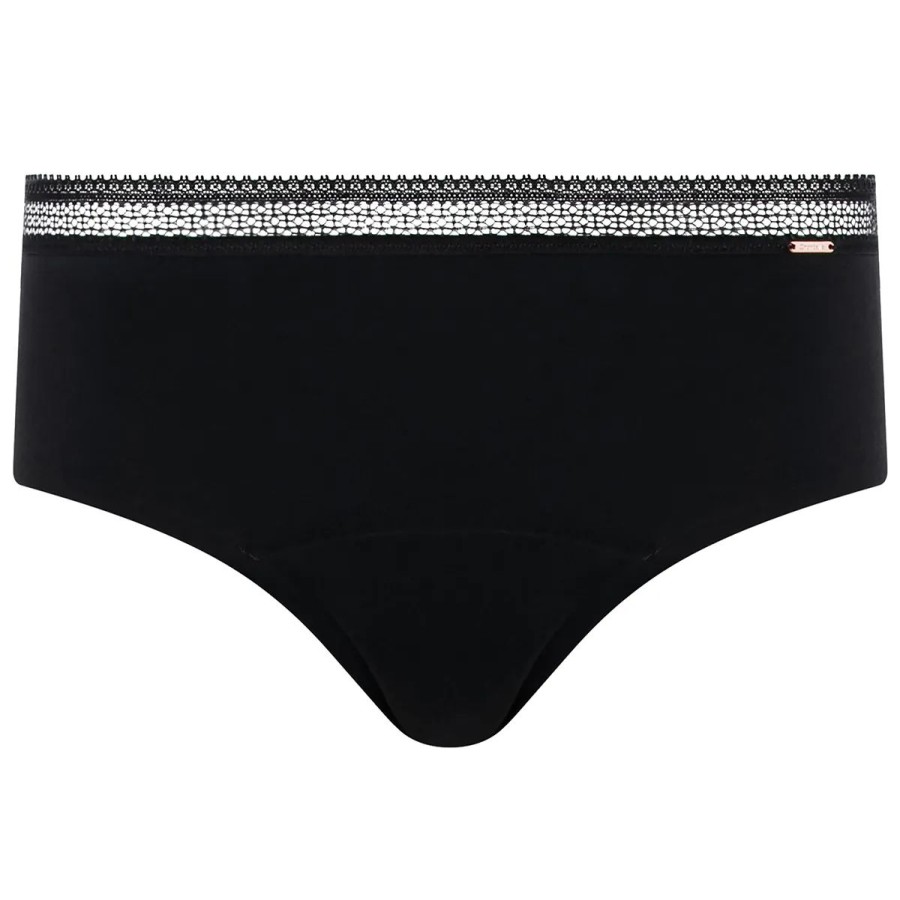 Lingeri Chantelle Hipster Trusse | Chantelle Lace Cycle Hipster Menstruationstrusse, Sort