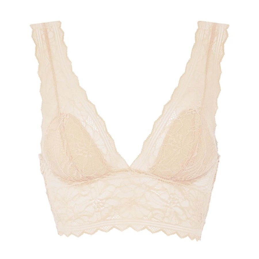 Lingeri Chantelle Bh Uden B Jle | Chantelle Easyfeel Floral Touch Bh Uden B Jle, Nude