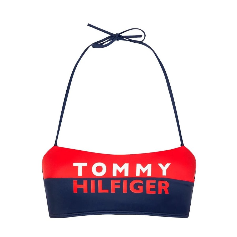 Lingeri Tommy Hilfiger Bikini | Tommy Hilfiger Fixed Bendeau Bikini Top, R D