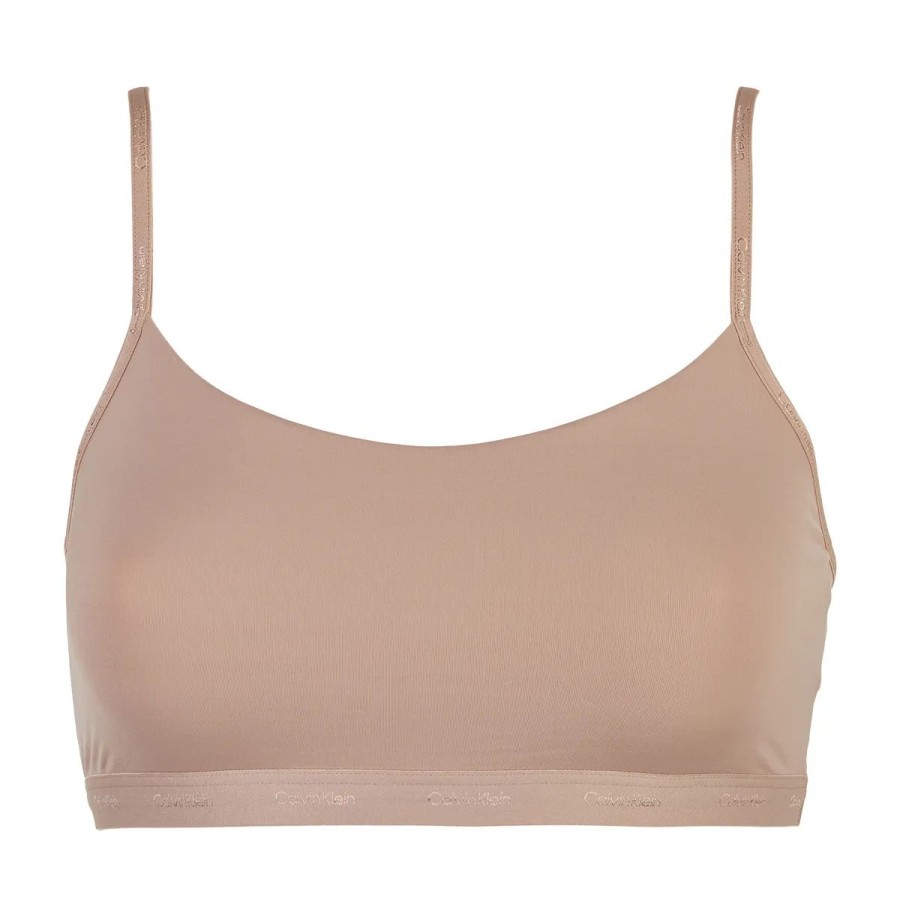 Lingeri Calvin Klein Bh Uden B Jle | Calvin Klein Lingeri Unlined Bralette Bh, Beige