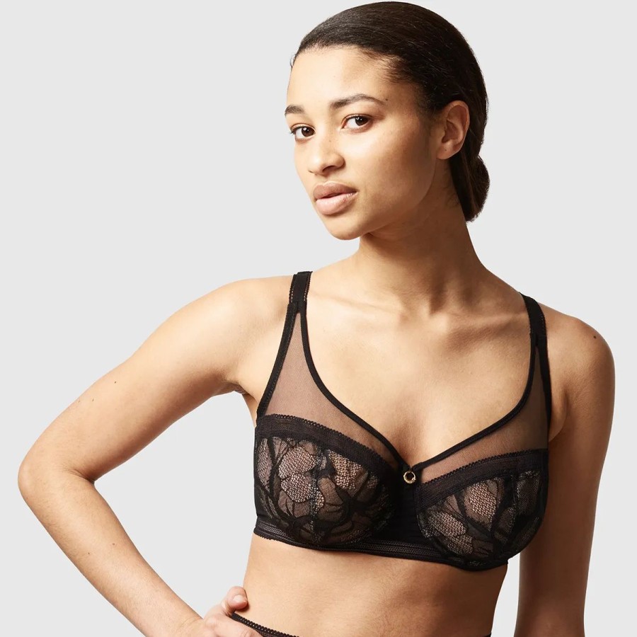 Lingeri Chantelle Bh Med B Jle | Chantelle True Lace Bh Med B Jle, Sort