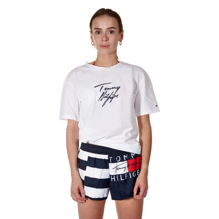 Lingeri Tommy Hilfiger Homewear | Tommy Hilfiger Logo T-Shirt, Hvid