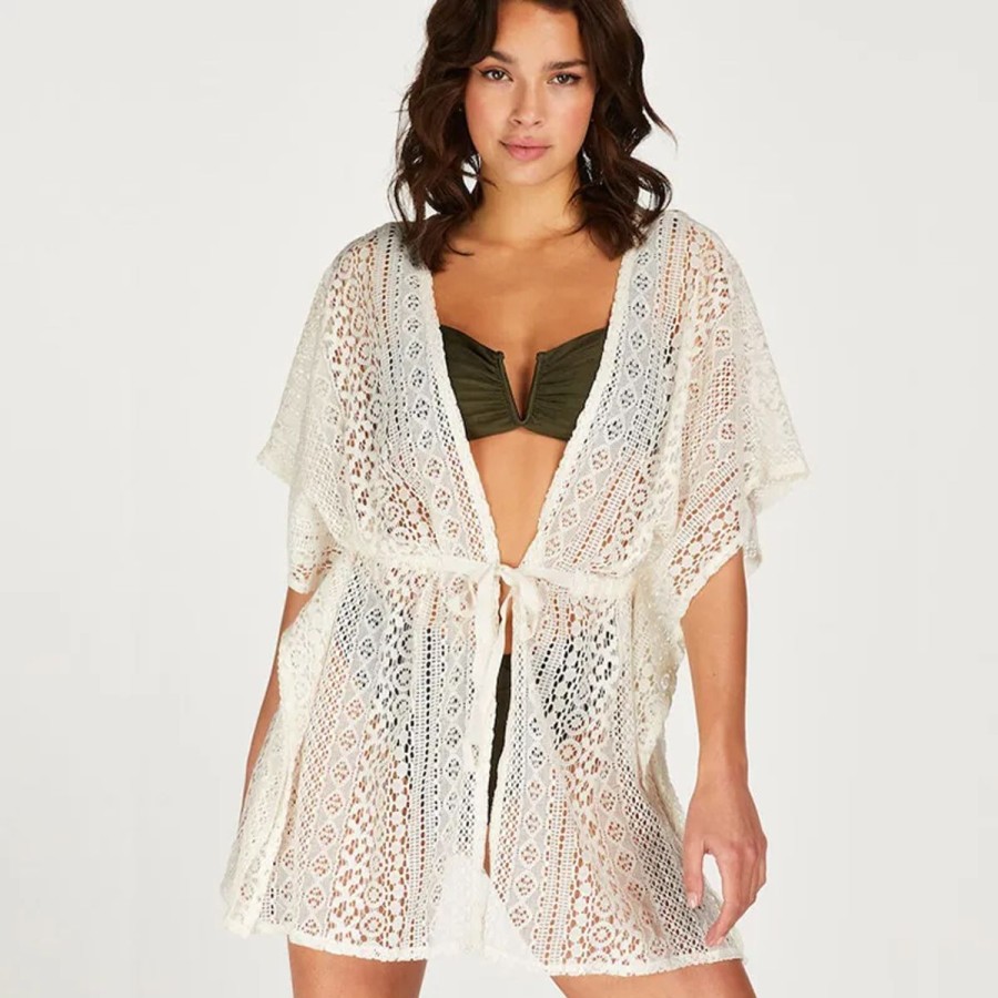 Lingeri Hunkem枚ller K Ber | Hunkem Ller Lace Kaftan Kimono, Natural