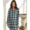 Lingeri Lady Avenue Natskjorter | Lady Avenue Cotton Flannel Natskjorte, Multi