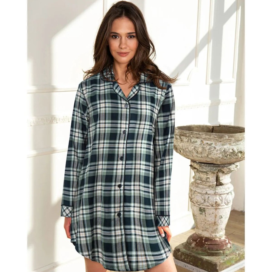 Lingeri Lady Avenue Natskjorter | Lady Avenue Cotton Flannel Natskjorte, Multi