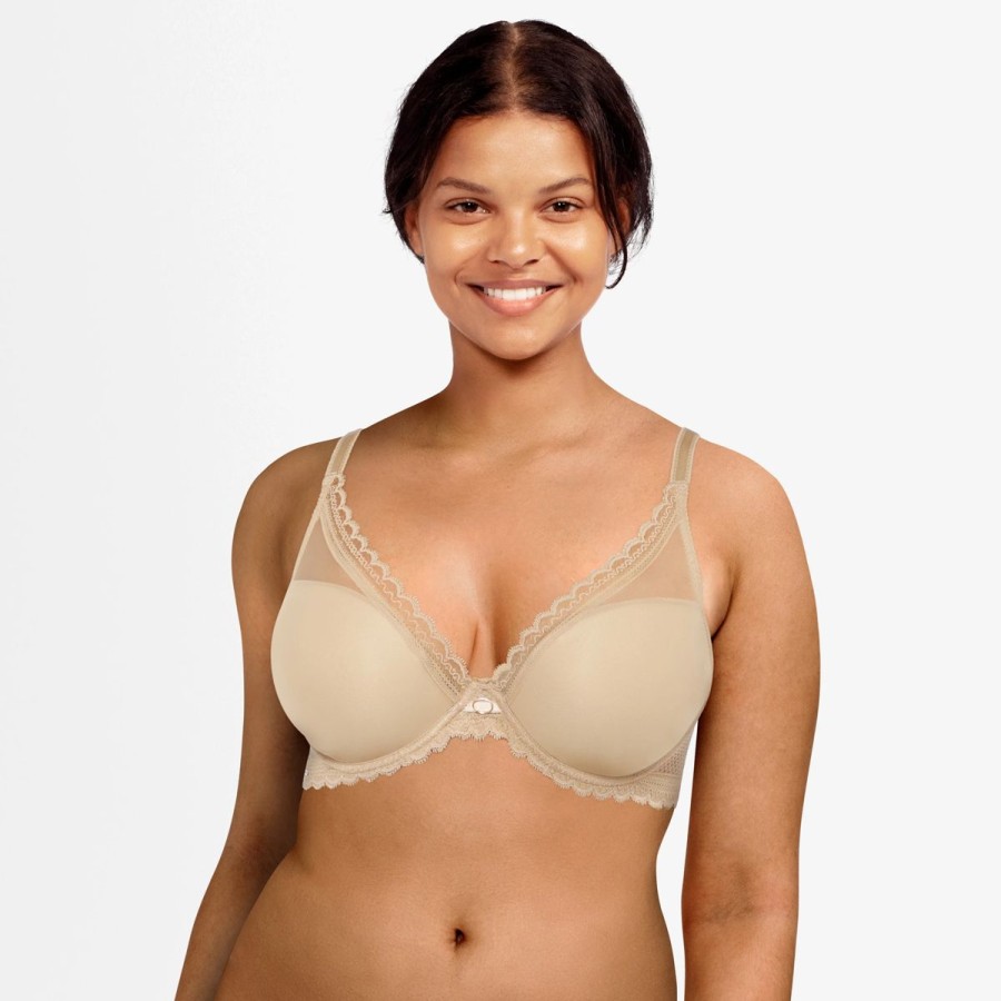 Lingeri Chantelle Bh Med Vattering | Chantelle Parisian Allure Bh Med B Jle, Beige