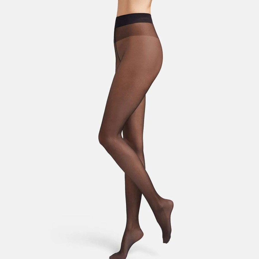 Lingeri Wolford Str Mpebukser | Wolford Satin Touch 20 Str Mpebukser, Sort