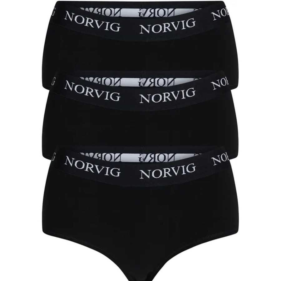 Lingeri NORVIG Hipster Trusse | Norvig 3-Pack Hipster Trusse, Sort