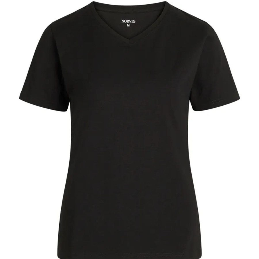 Lingeri NORVIG T-Shirts | Norvig Ladies V-Neck T-Shirt, Sort