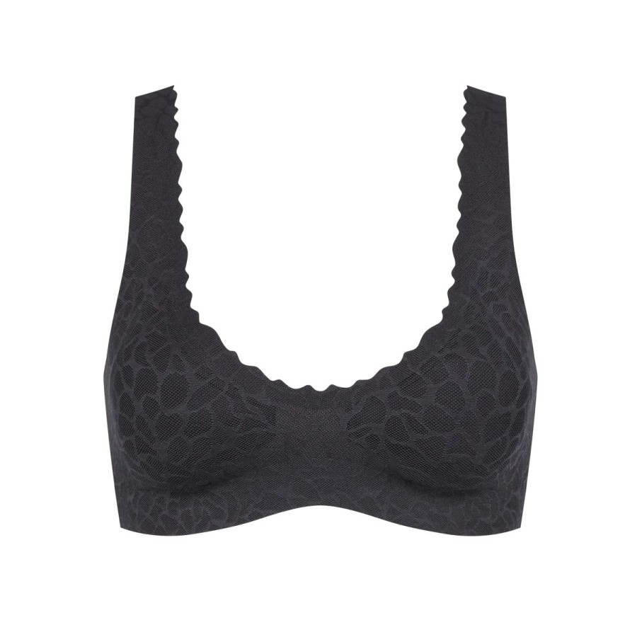 Lingeri Sloggi undert酶j Bh Uden B Jle | Sloggi Zero Feel Lace 2.0 Bralette Bh, Sort