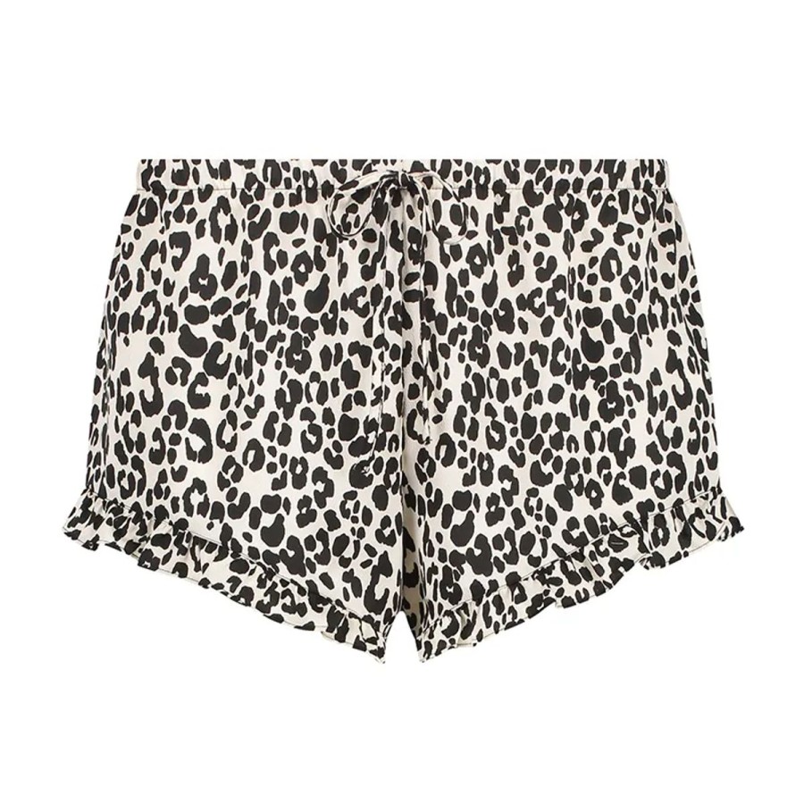 Lingeri Hunkem枚ller Homewear | Hunkem Ller Short Satin Ruffle Animal Shorts, Multi