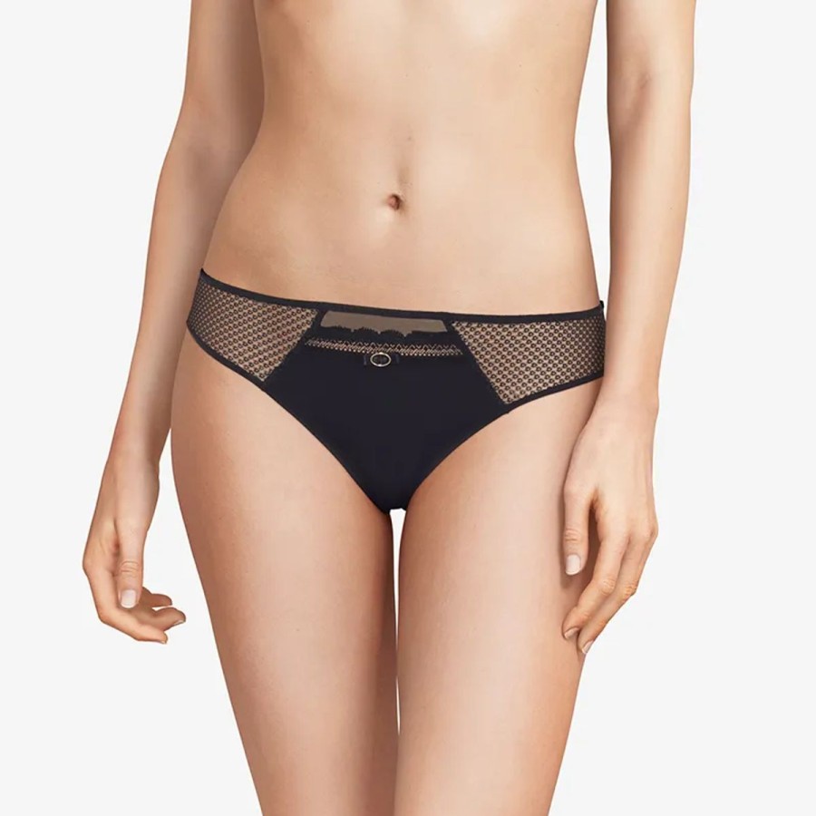 Lingeri Chantelle Brazilian Trusse | Chantelle Parisian Allure Brazilian Trusse, Sort