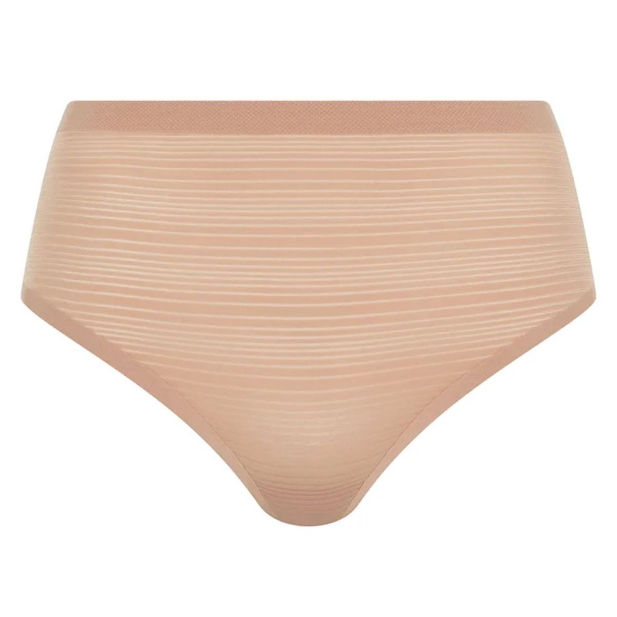 Lingeri Chantelle G&Streng Trusse | Chantelle Soft Stretch Stripes High Waist G-Streng, Beige