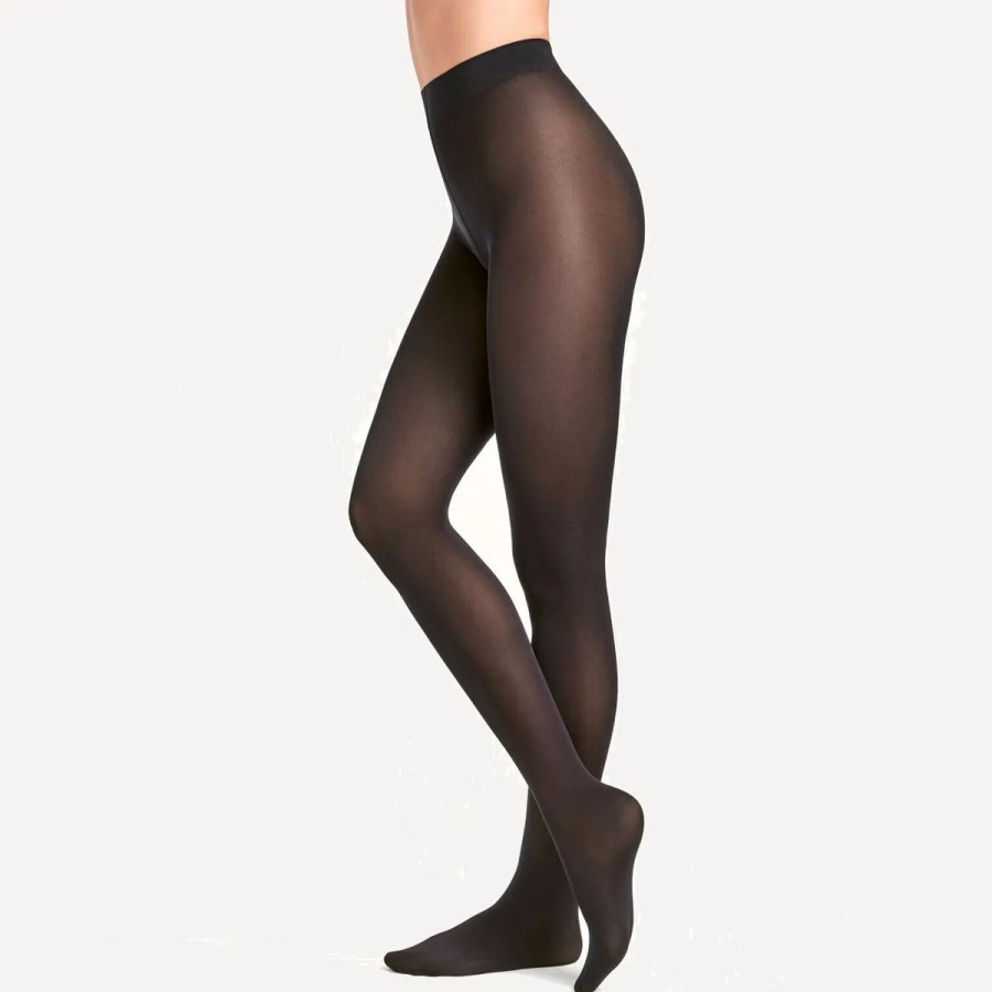 Lingeri Wolford Str Mpebukser | Wolford Velvet De Luxe 66 Str Mpebukser, Sort