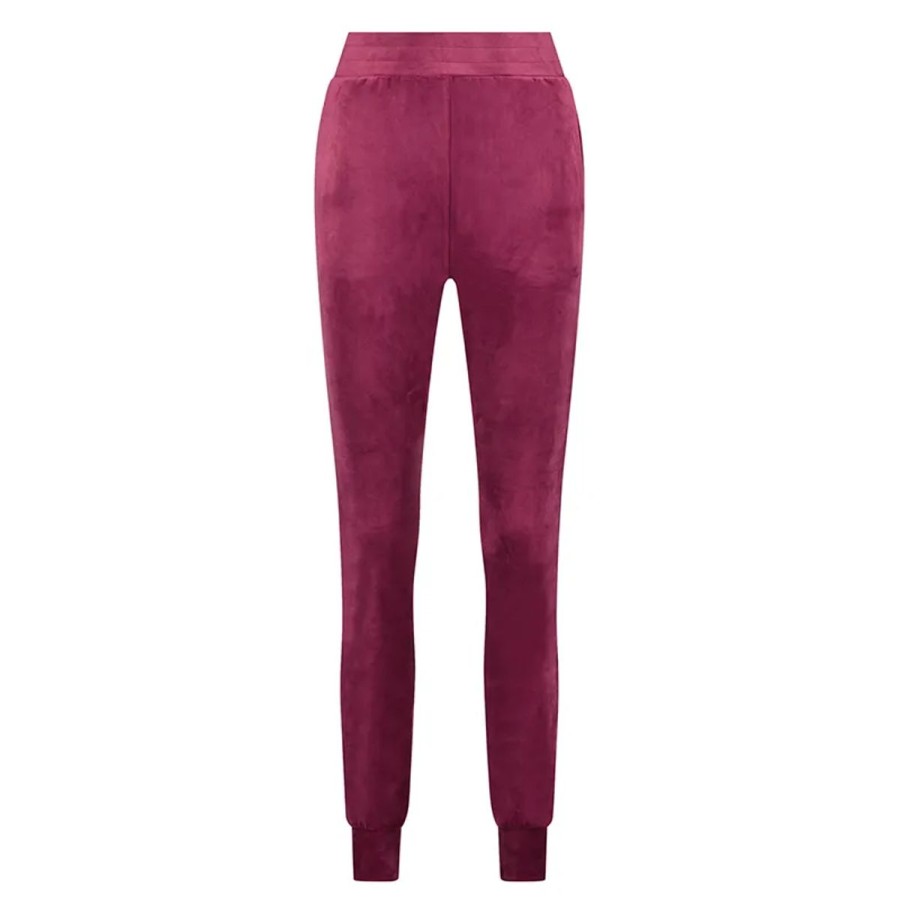 Lingeri Hunkem枚ller Homewear | Hunkem Ller Jogger Velours Slim Sweatpants, R D