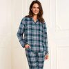 Lingeri Lady Avenue Pyjamas | Lady Avenue Cotton Flannel Pyjamas, Bl