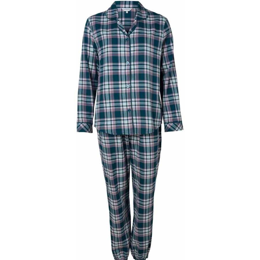 Lingeri Lady Avenue Pyjamas | Lady Avenue Cotton Flannel Pyjamas, Bl