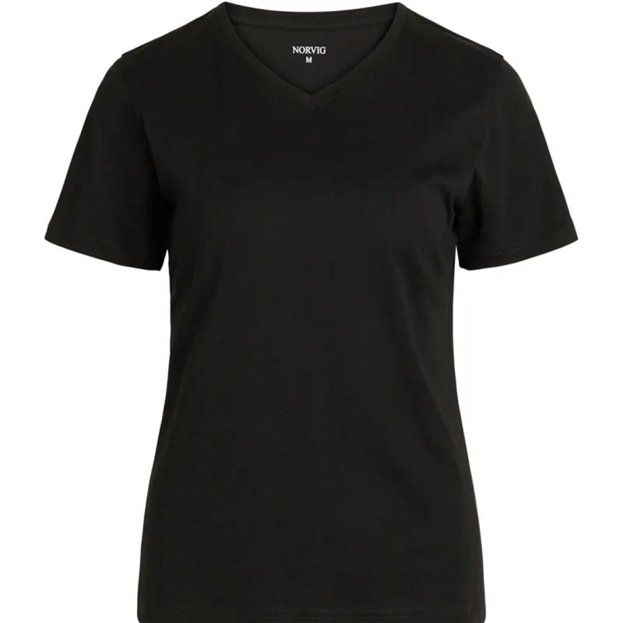 Lingeri NORVIG T-Shirts | Norvig Ladies V-Neck T-Shirt, Sort