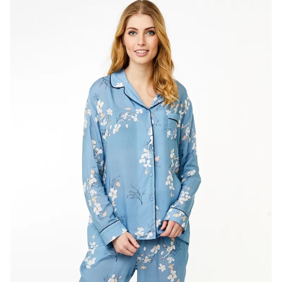 Lingeri CCDK natt酶j og loungewear Natskjorter | Ccdk Josephine Natskjorte, Bl