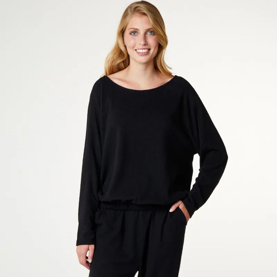 Lingeri CCDK natt酶j og loungewear Homewear | Ccdk Lydia Cosy Bluse, Sort